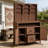 Large Fir Wood Potting Bench,45.3''L Multi-Functional Outdoor Patio Kitchen Island with Hutch-124605307