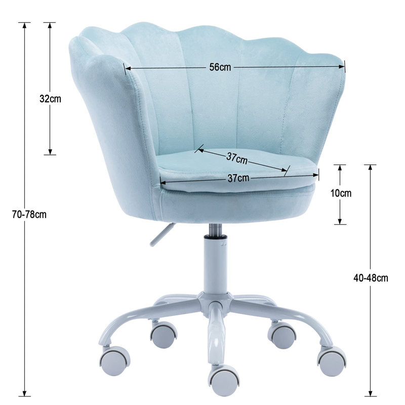 Adalinn Task Chair, Light Blue