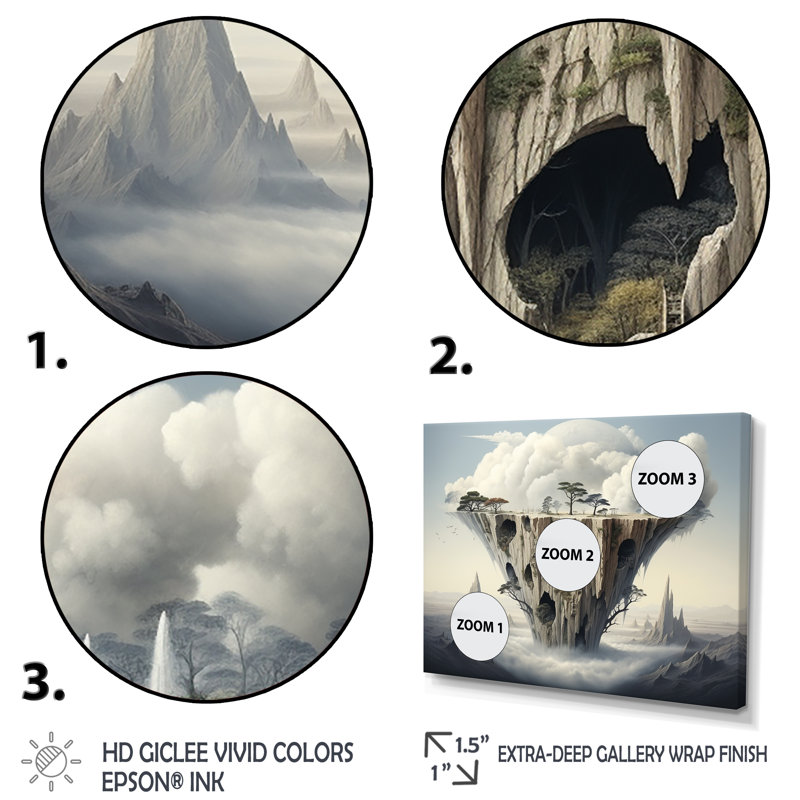 «Mind-Blowing», art mural surréalisme, Cadre flottant noir, H 12 po x l 20 po x P 1 po