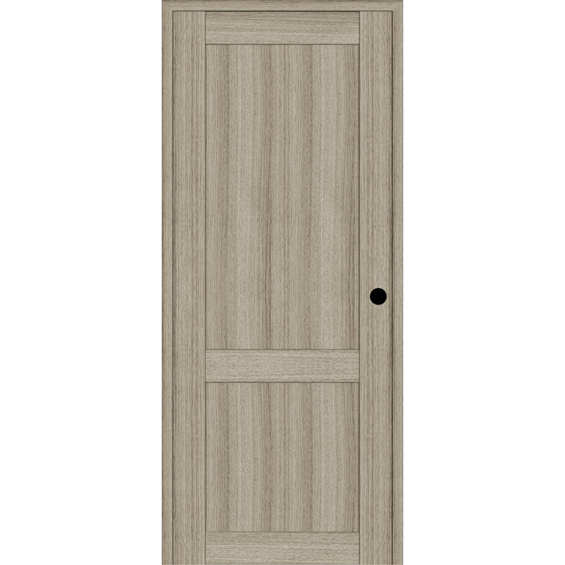 Porte pré-suspendue simple en bois manufacturé 2 panneaux à 2 panneaux, 31,75 po x 83,23 po, Shambor, Gauche