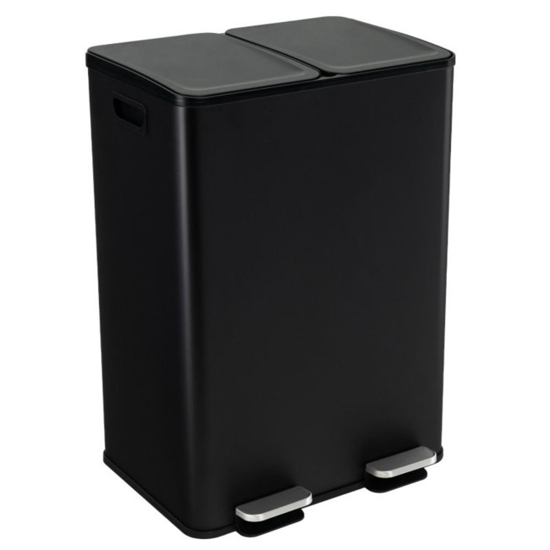 Poubelle à pédale 16 gallons, Noir