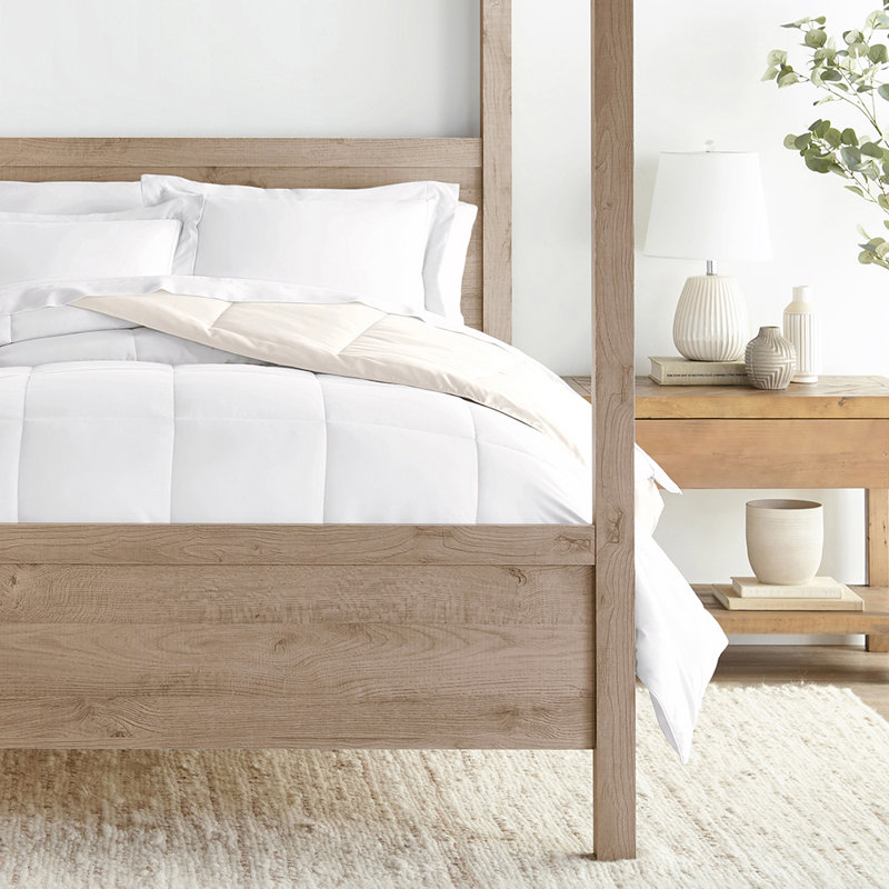 King White Down Alternative Reversible Microfiber Comforter Set