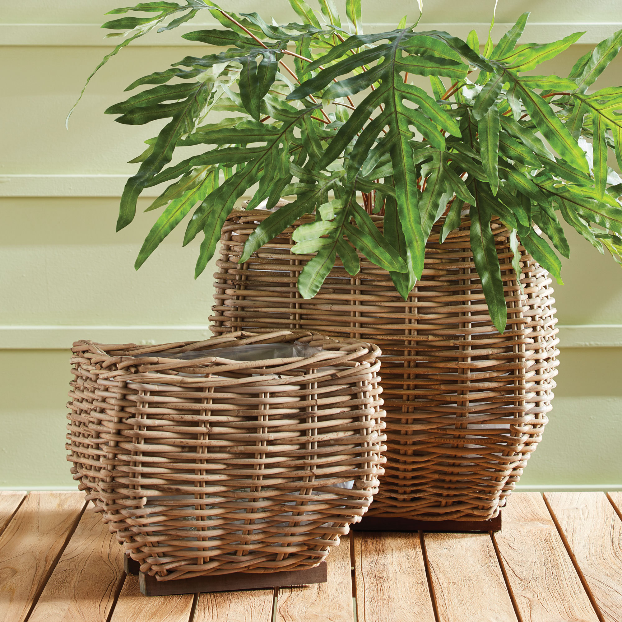 Pallie Handmade Seagrass Planter 1, 18" H x 19" W x 19" D