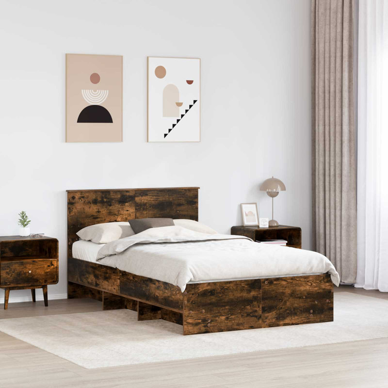 Bed, Smoked Oak, Double (4'6)