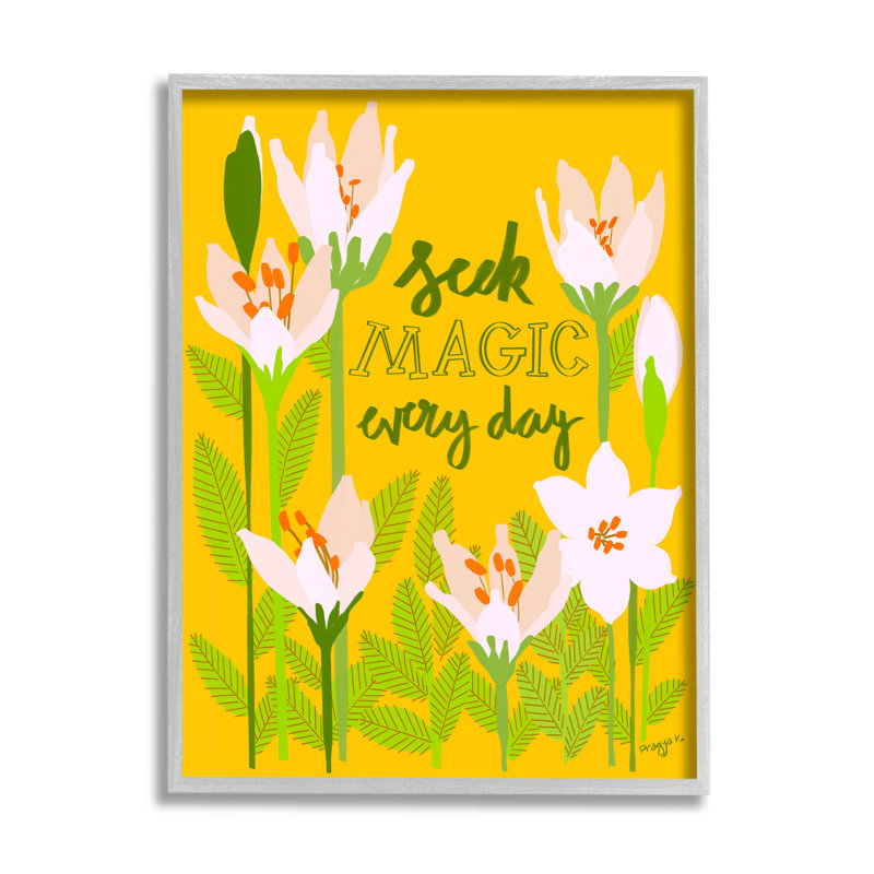«Seek Magic Every Day» par Pragya Kothari, H 30 po x l 24 po x P 1,5 po