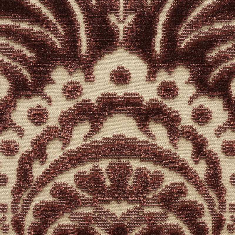 Tissu en velours Morimont, Bois de rose
