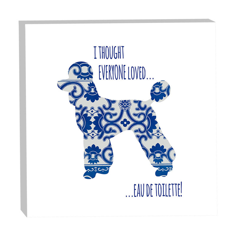 French Poodle Blues 16 x 16