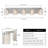 Brushed Nickel Vanity Light (5-Light, 32-Inch), (3000K/4000K/6000K, Dimmable) LED Bathroom Light Fixture, Modern Wall Light Over Mirror with Clear Glass Shade-2003178274-1992280587