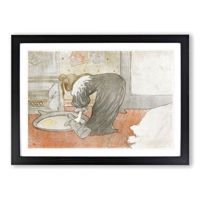 Femme Au Tub by Henri de Toulouse-Lautrec - Framed Print