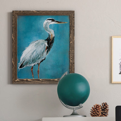 Great Blue Heron I - peinture sur toile encadrée