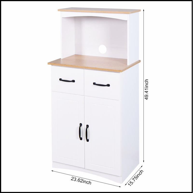 Armoire de rangement polyvalente en bois avec tiroir et tablettes réglables pour les cuisines de campagne et modernes