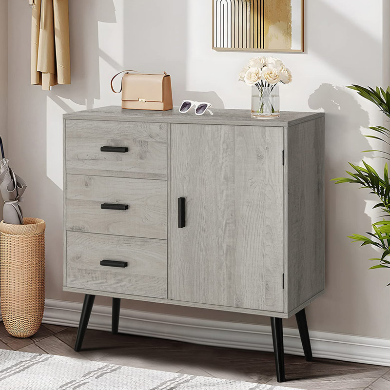 Greicy Freestanding Bathroom Cabinet, Gray
