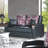 PrimeNest Earlwood Collection Upholstered Convertible Loveseat