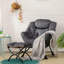 Armchair Accent Chair Lazy Chair with Footstool-2016902645