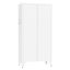 Armoire de cuisine 47,3 pouces en métal blanc avec tablettes réglables