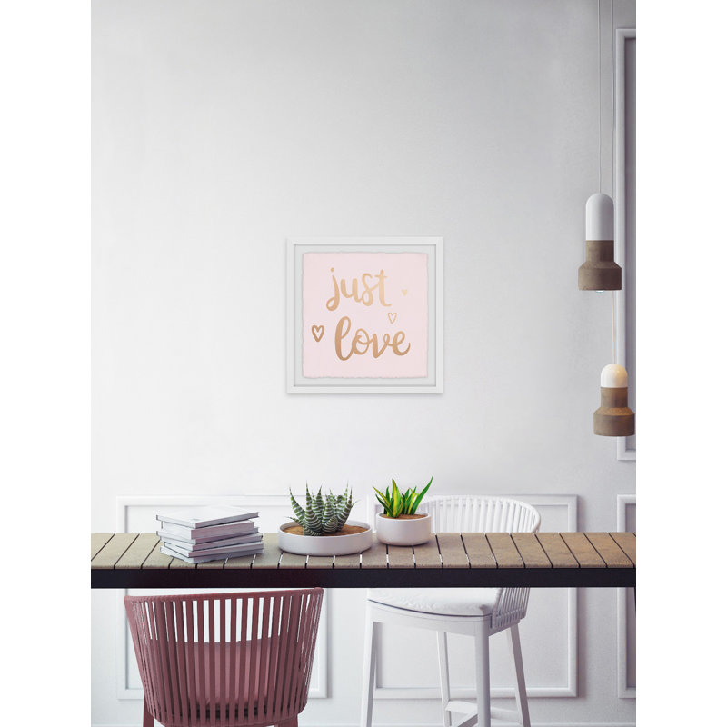 «Just Love», reproduction encadrée, H 12 po x l 12 po