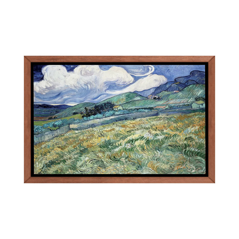 Paysage à Saint-Remy par Vincent Van Gogh - reproduction d'art, H 40 po x l 60 po x 1,5 po