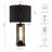 25" Nergiz Table Lamp Set With Night Light And USB Ports