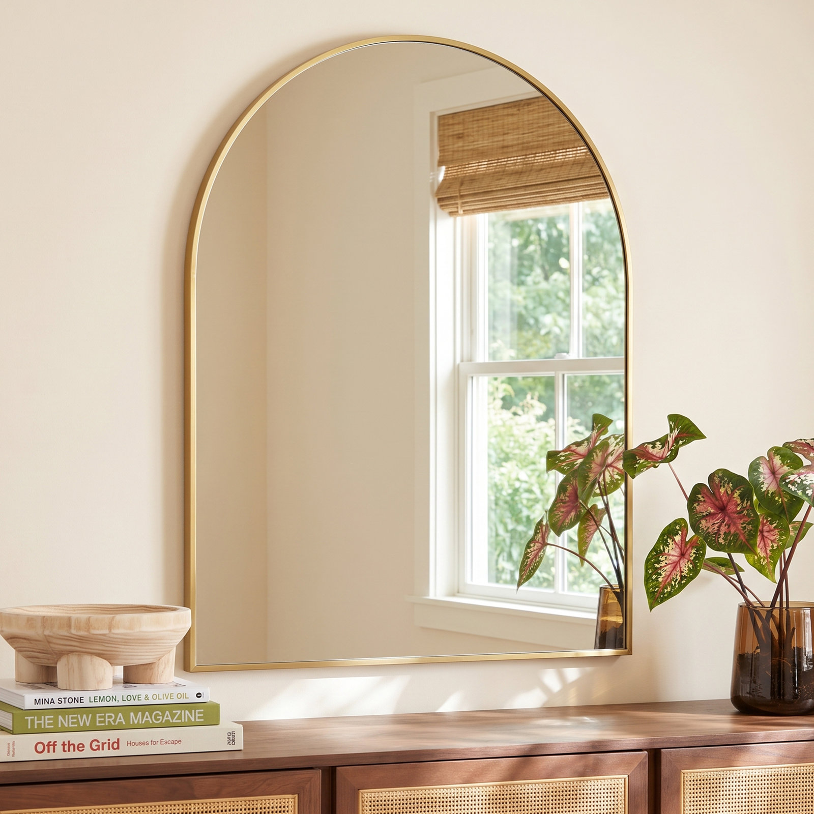 Sabine 36" Accent Mirror, Black, 74" x 28"