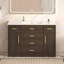 Meuble-lavabo 48 po. Armoire de rangement abondante - 2 portes à fermeture douce et 6 tiroirs
