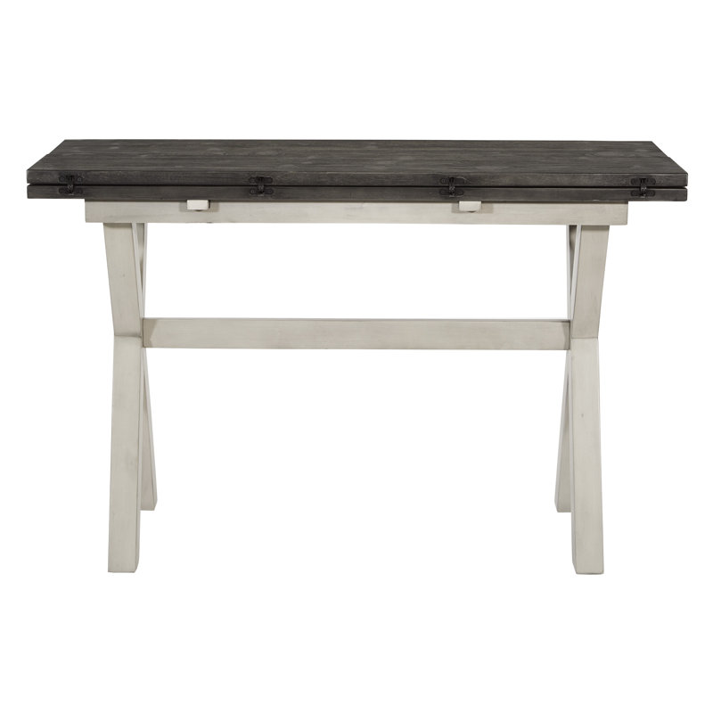 Meilani 47.75'' Console Table, Light Gray/Charcoal Gray