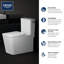 Toilette allongée deux pièces Eurocube® 1,28 GPF (économe en eau) (siège inclus)-59241331