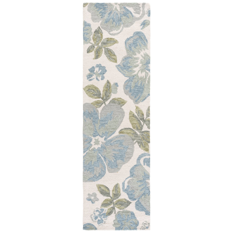 Jardin Hand Tufted Wool; Cotton Floral Indoor Rug, Runner 2'3" x 8'