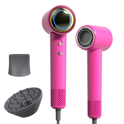Séchoir à air professionnel à haute vitesse 110 000 tr / min, compact avec diffuseur magnétique, séchage rapide, moteur sans balai, faible bruit, contrôle intelligent de la température