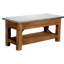 Banc en bois massif avec rangement Crockett