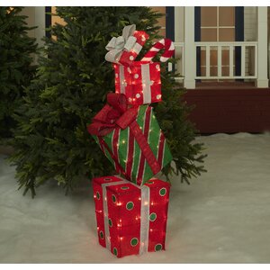 The Holiday Aisle® Stacked Gift Box Lighted Display | Wayfair