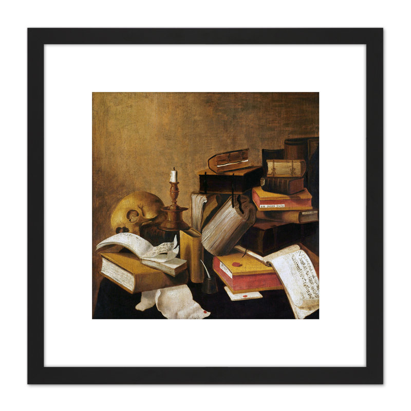 Vanitas Still Life With Books by Evert Collier - Single Picture Frame Painting