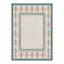 Tapis orange / vert marocain lavable à la machine avec envers antidérapant-857073206