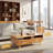  Harmony 47.2”W Coffee Table with Storage, Rectangular Wood Center Table for Living Room, Multiple Colors, Dual Solutions - 2 Smooth Drawers & Open Storage, Natural Oak Finish-1603077811