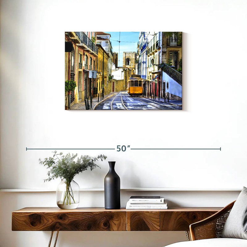Rue Sireci à Lisbonne, H 20 po x l 30 po