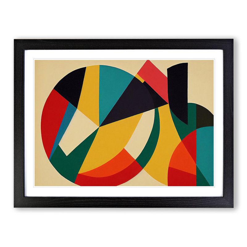 Futuristic - Single Picture Frame Print, Black, 46cm H x 64cm W x 2cm D