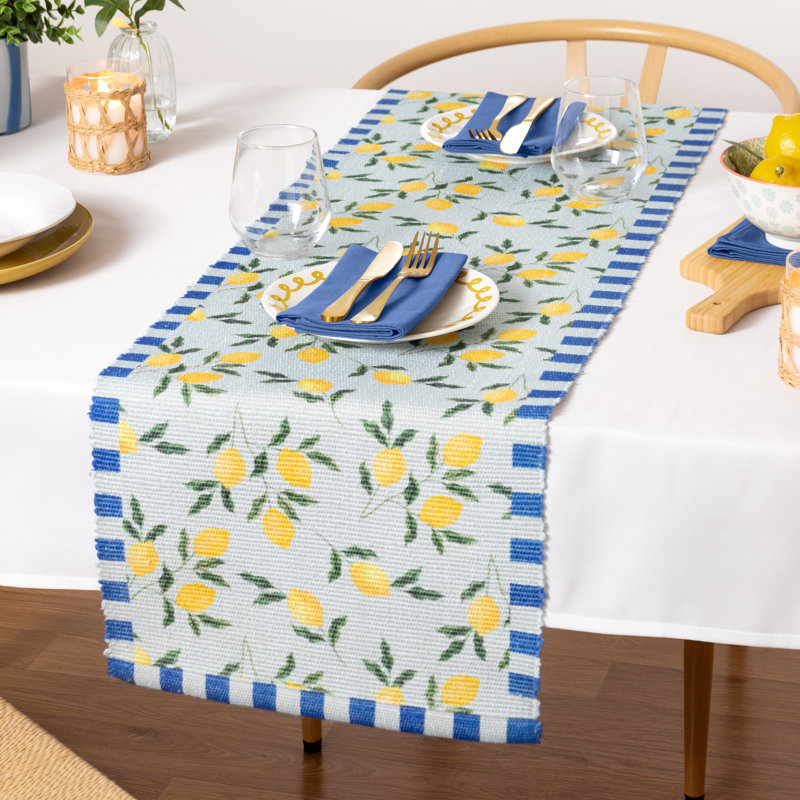 Lemons Indoor/Outdoor Table Runner, 230" L x 2" W