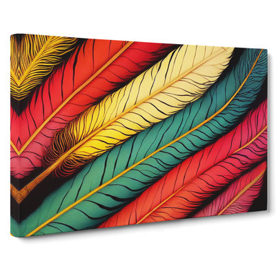 Colourful Bird Feathers Vol.1 - Wrapped Canvas