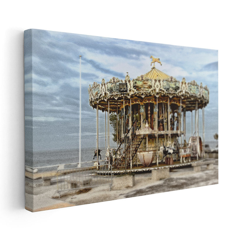 Arcachon Carousel - Canvas Print Wall Art, 20" H x 30" W
