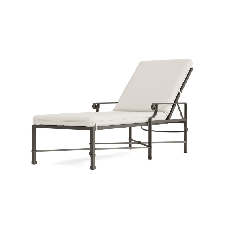 Venetian Outdoor Chaise Lounge, Mica, Fusion Natural
