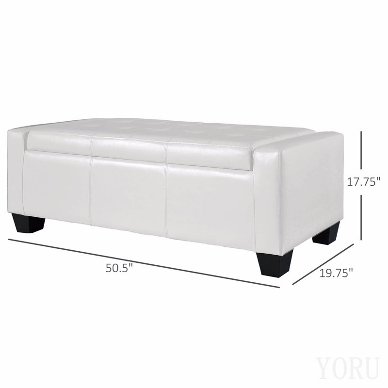 Rangement rectangulaire en similicuir capitonné
