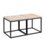 Table de bout, ensemble de 2 tables de bout, table de chevet rectangulaire en bois et métal, table basse, petite table de bout avec rangement