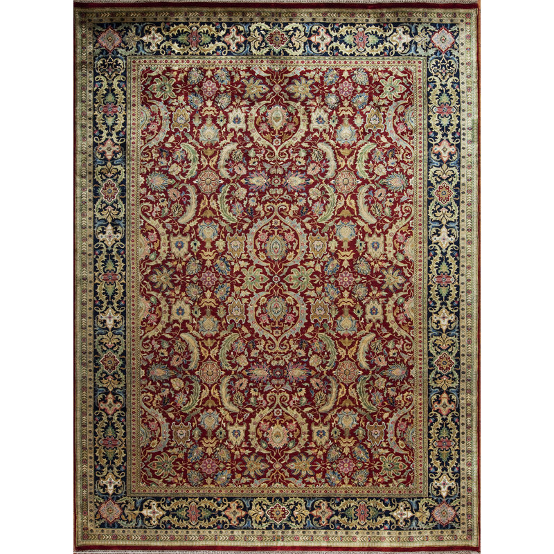 Golden Age Hand Knotted Wool Area Rug, Rectangle 5' x 7'