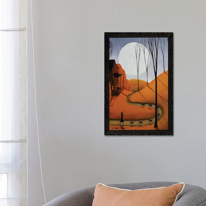 Cat Walk by Debbie Criswell - Floater Frame Painting on Canvas, Black