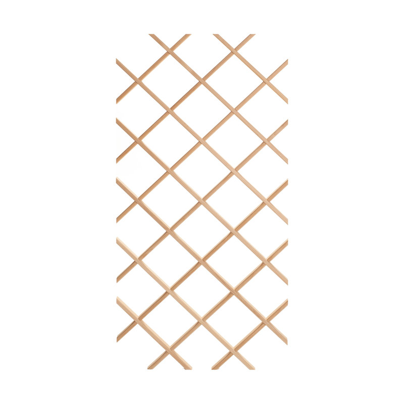 14-Bottle Trimmable Wine Rack Lattice Panel Inserts in Unfinished Solid North American Alder, Alder