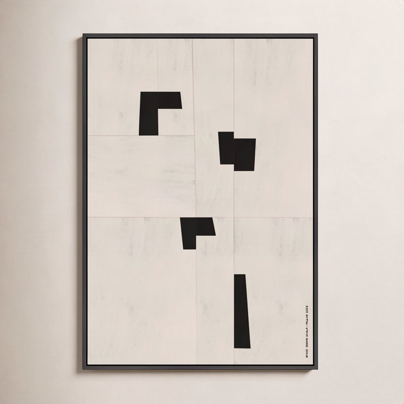 Scattered 1 Print by Romina Gadler, Black Canvas Framed, 38" H x 26.5" W