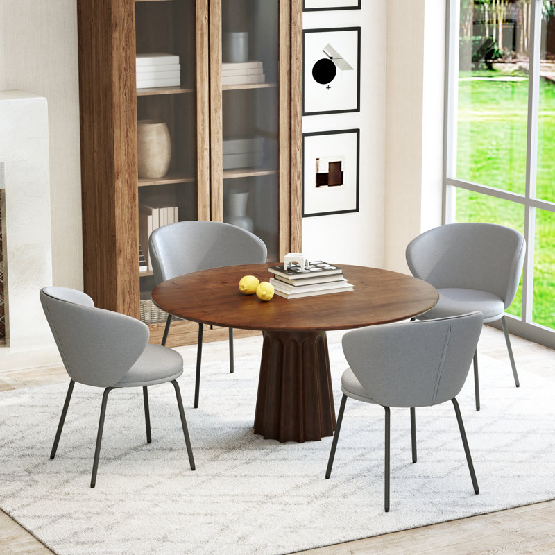 Chaises de salle à manger, 2, Gris