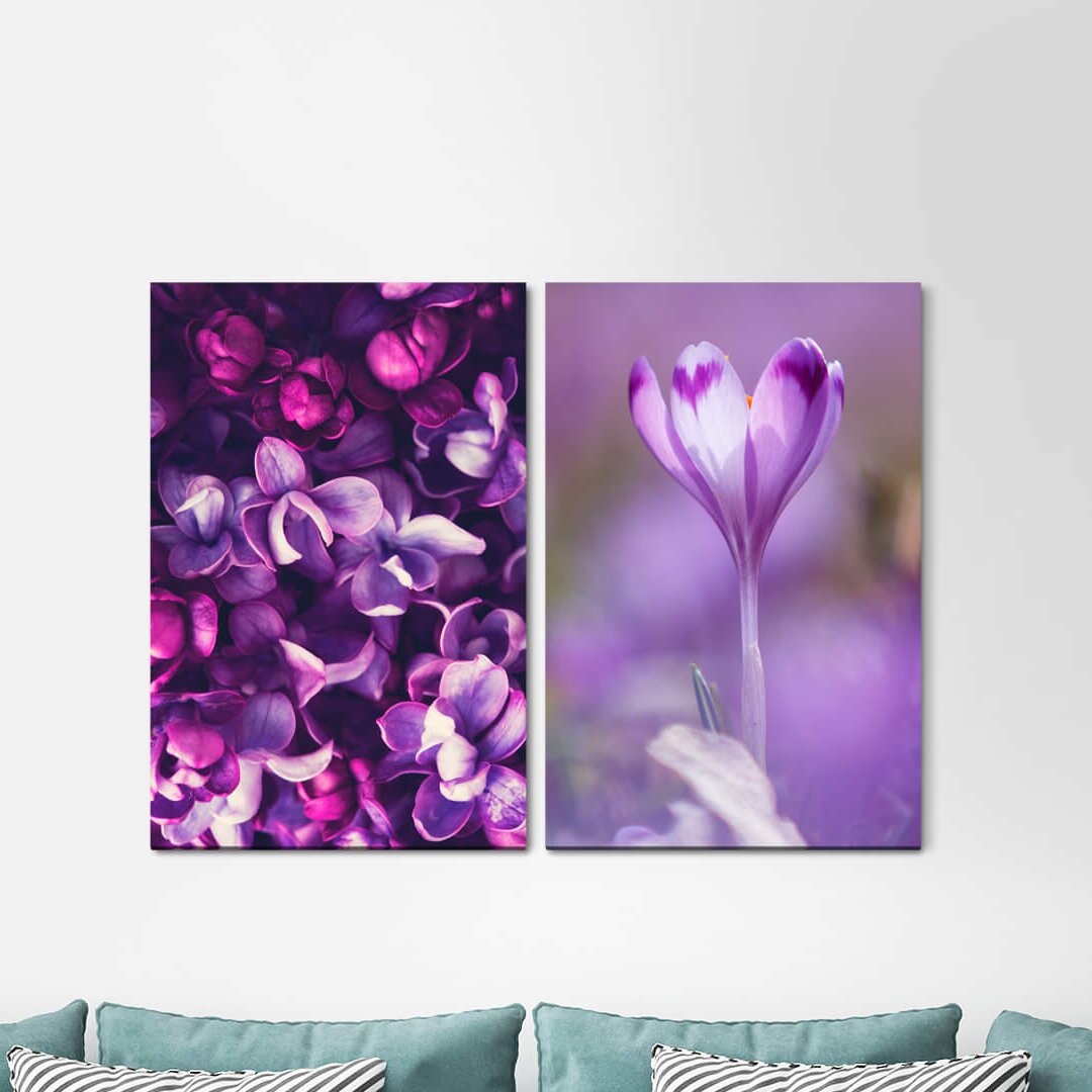 2-tlg. Leinwandbilder-Set - Fotografie „Orchids Flowers Flowers Scented Summer Feminine”