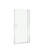 32-36"W X 72"H Left And Right Opening Universal Pivot Shower Door, Open Outside, With 1/4" And 5/16"  Tempered Glass And Brushed Nickel Finish-123210272