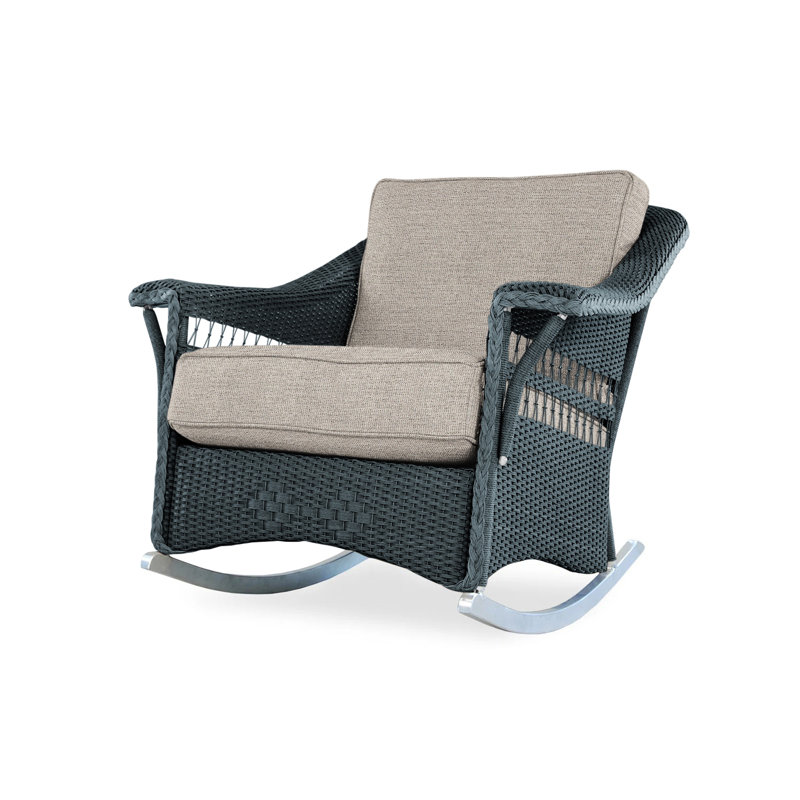 Nantucket Outdoor Rocker Chair, White, Demo Stone