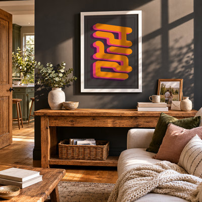 Stacked Rhythm Geometric - Framed Print